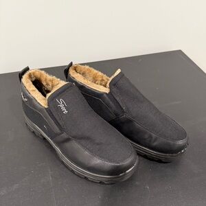 Sporto Black and Brown Loafers Slip-Ons